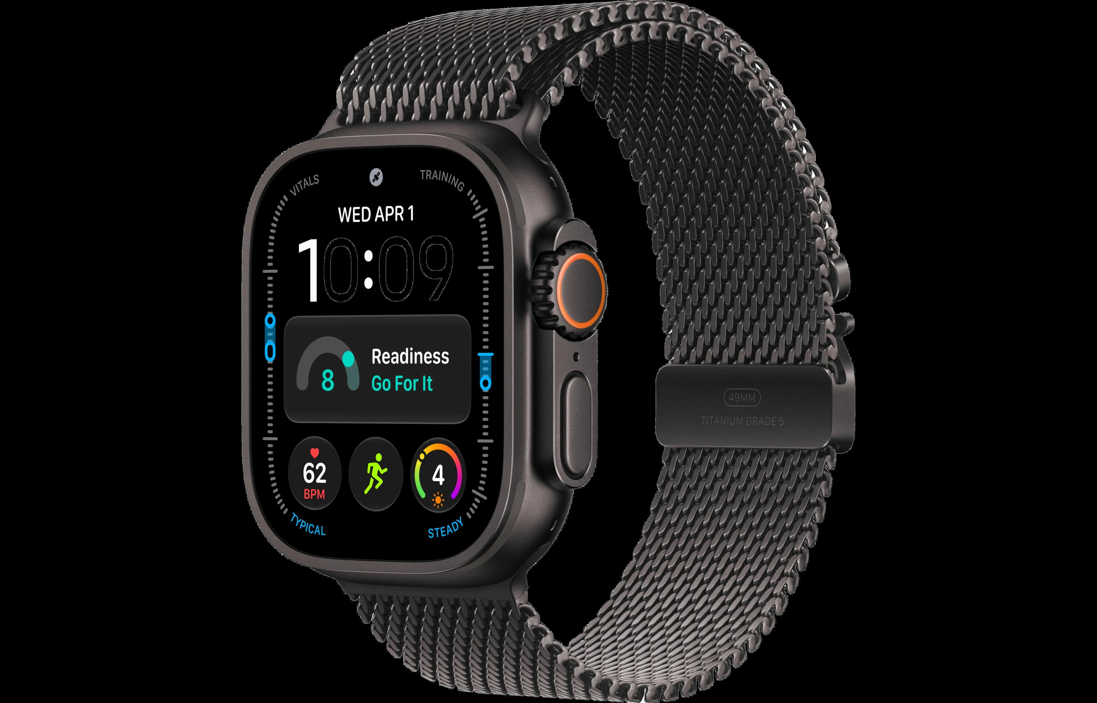 Apple Watch Ultra 4 Milanese Loop Black Titanium M