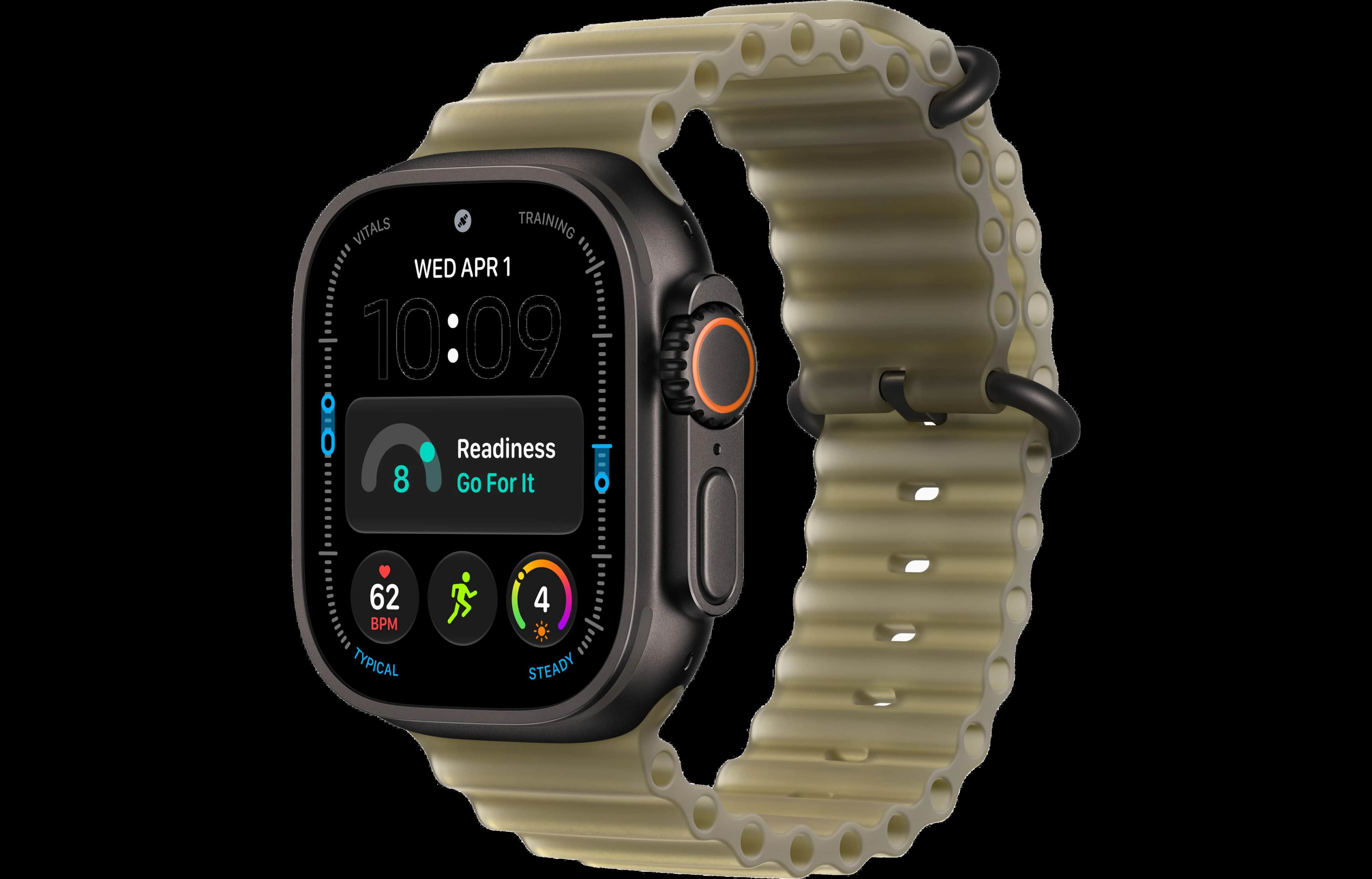 Apple Watch Ultra 4 Ocean Band Translucent Kelp One Size