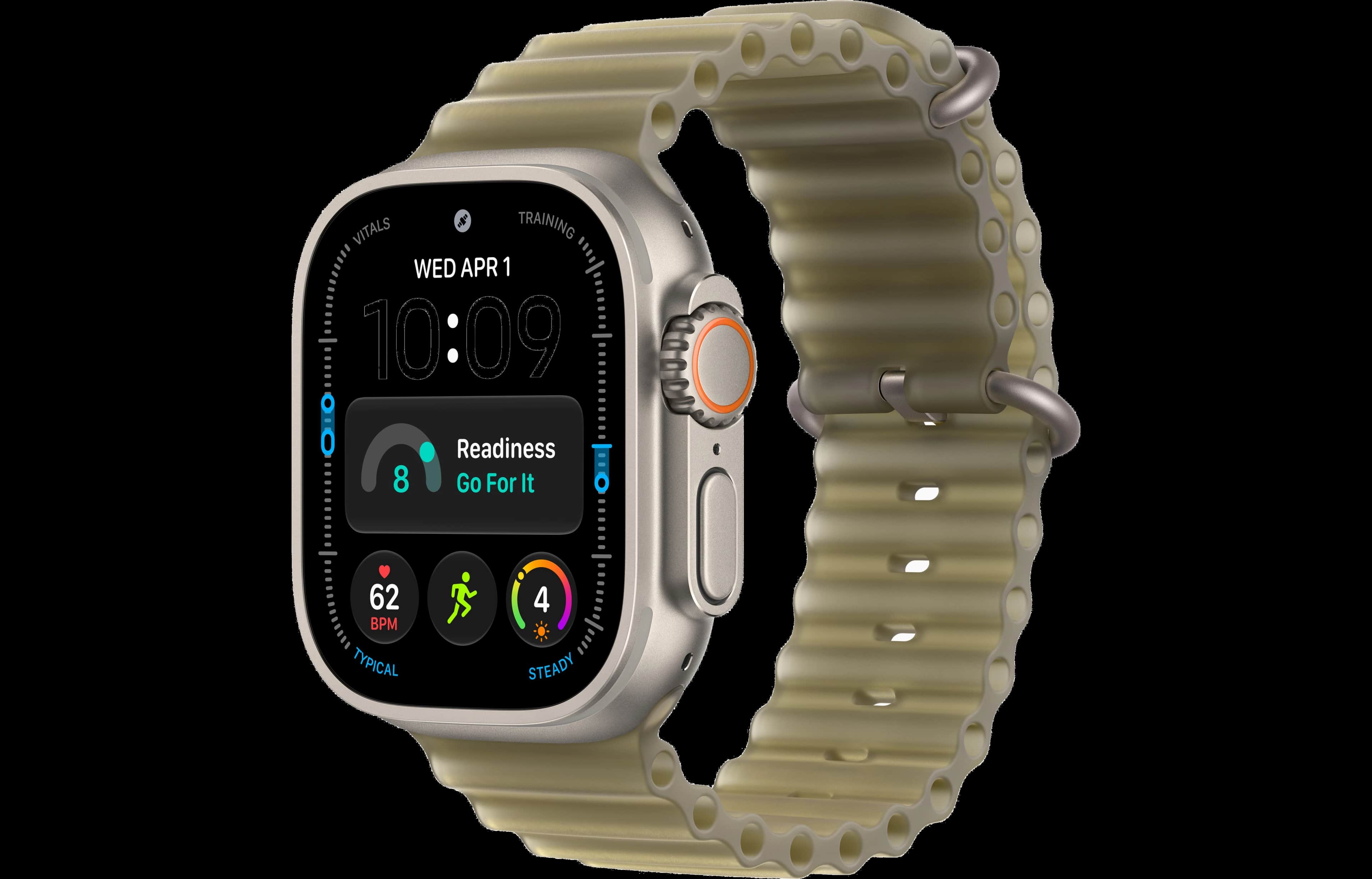 Apple Watch Ultra 4 Ocean Band Translucent Kelp One Size